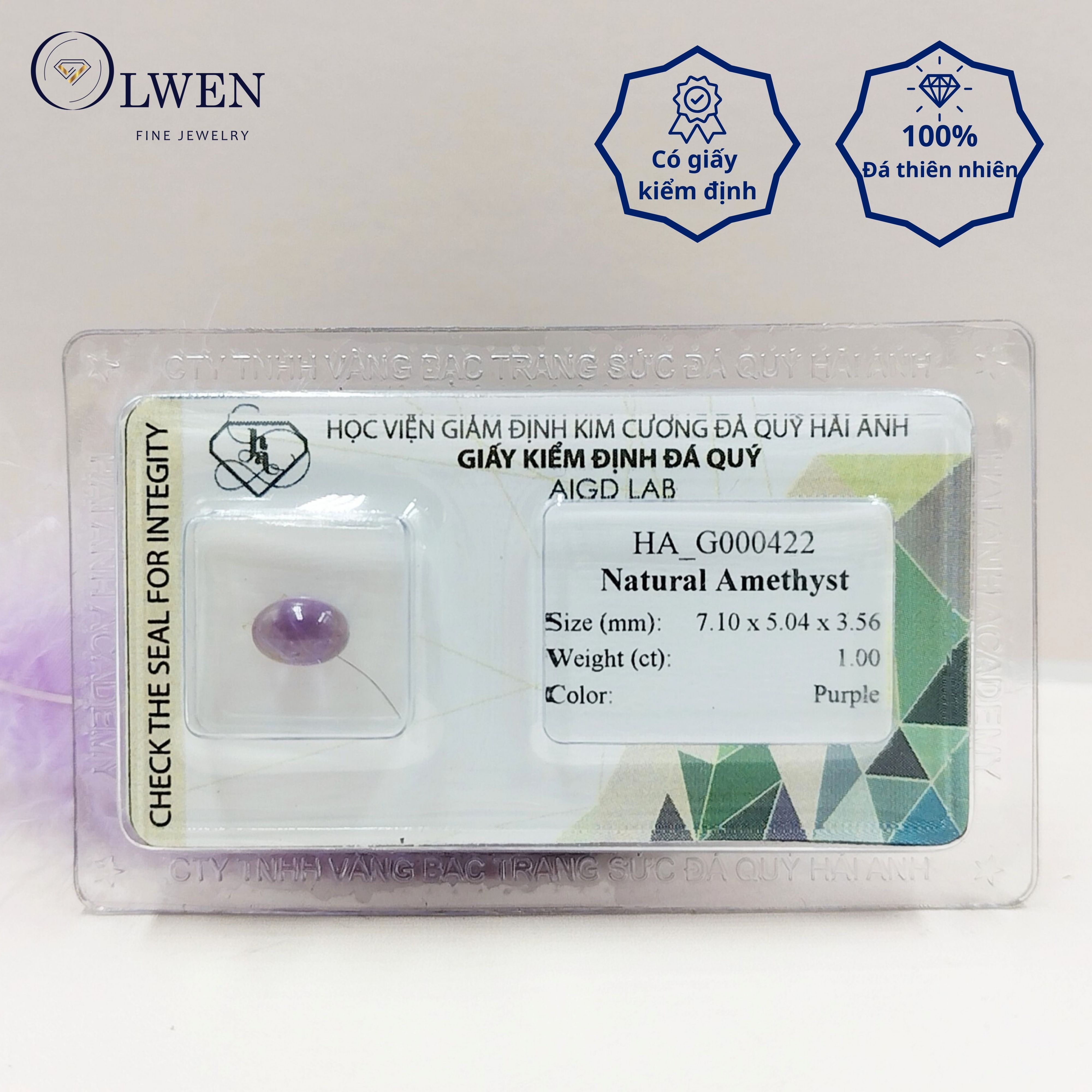 Viên đá Thạch anh tím thiên nhiên_HA-G000422
