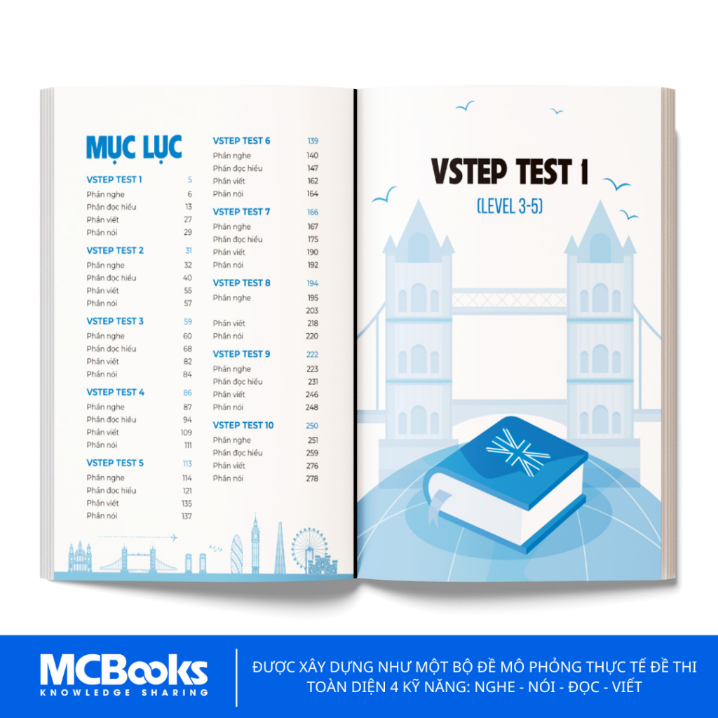 Sách - VSTEP Mock Tests – Bộ 10 Đề Luyện Thi Tăng Tốc Điểm Số
