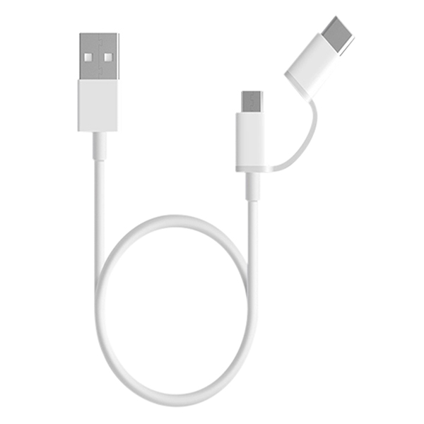 Cáp Sạc 2 Cổng Micro/ Type C Xiaomi - Hàng Chính Hãng