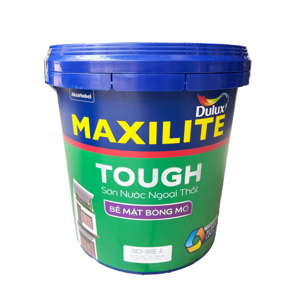 Sơn Ngoại Thất Maxilite Tough 28CB Bóng Có Bề Mặt Bóng Mờ, Phủ Ngoài Trời , Có Màu Sắc Tươi Sàng, Tính Năng Chống Nấm Mốc, Chống Bong Tróc (MÀU TRẮNG)