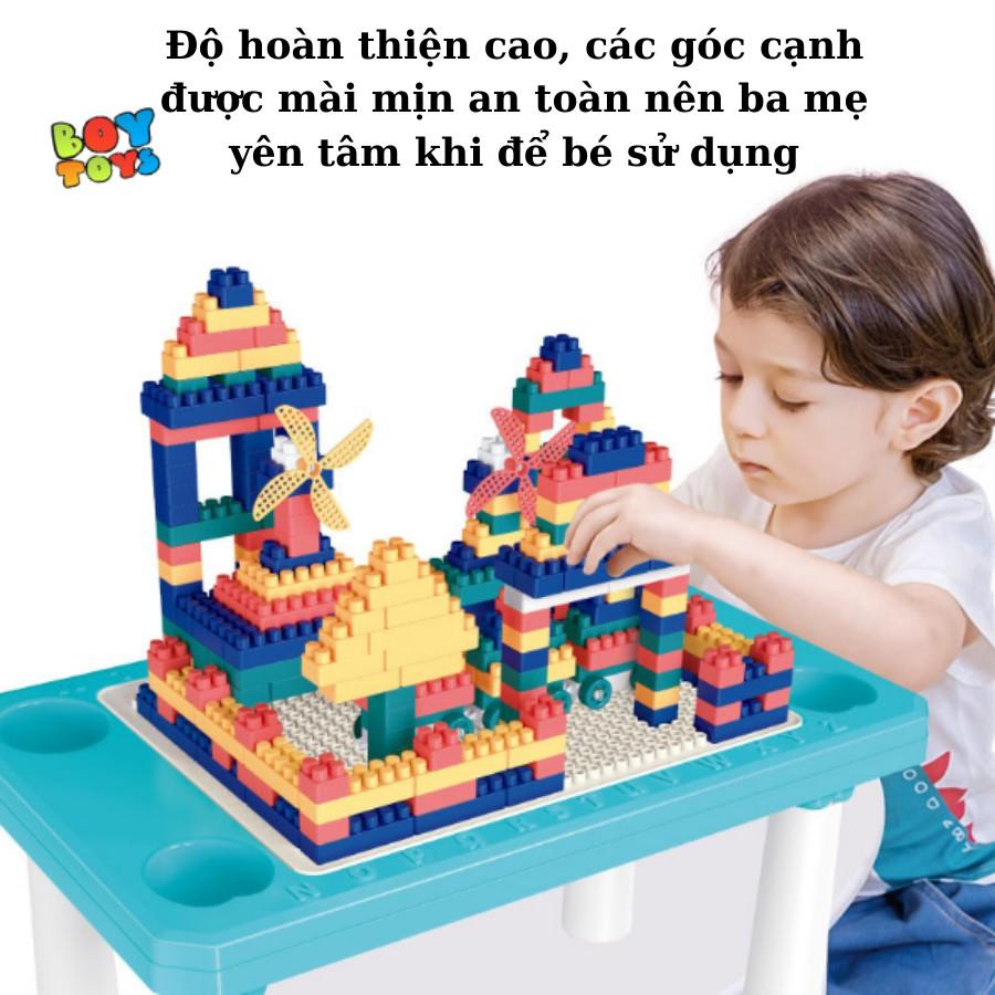 Bàn xếp hình Lego cao cấp đa năng 100 chi tiết cho bé thỏa sức lắp ghép sáng tạo (Learn Building Blocks)