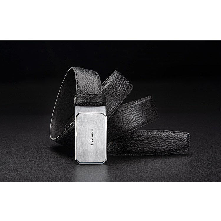 Thắt lưng nam cao cấp BH913 Khóa bấm bằng đồng nguyên khối. Dây da bò vân hạt Dây lưng dây nịt nam