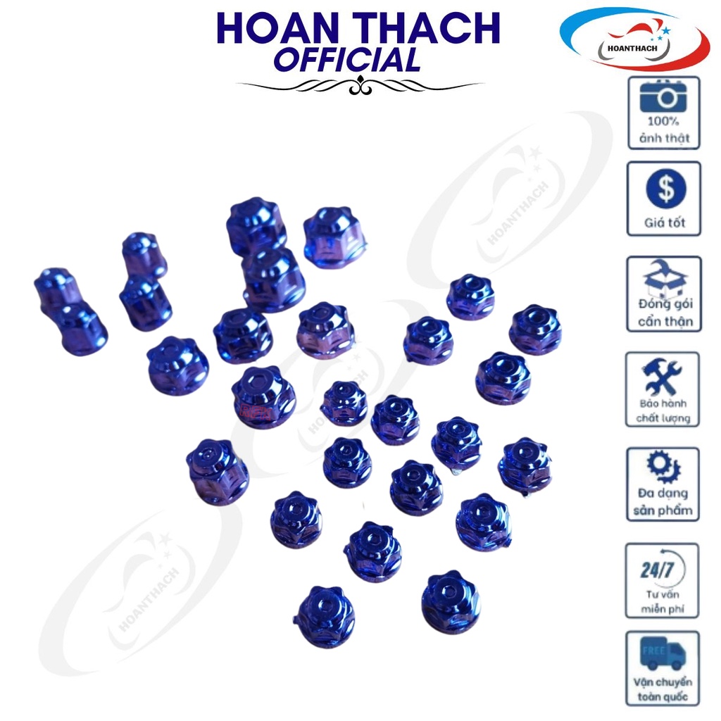 Chụp ốc kiểu trang trí màu xanh tím dành cho xe máy SP007687