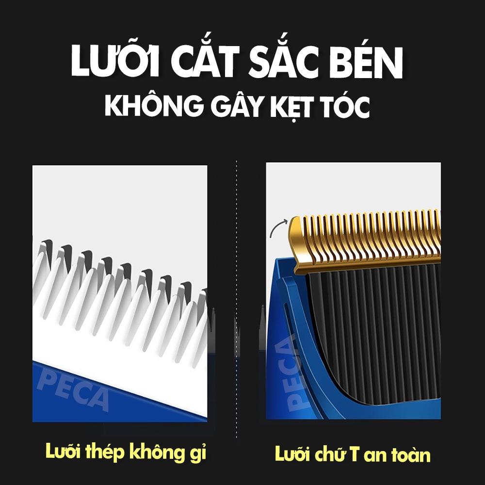 Tông đơ cắt tóc không dây Kemei KM-1086 màn hình LCD hiện pin thông minh dùng cho cá nhân và gia đình chính hãng