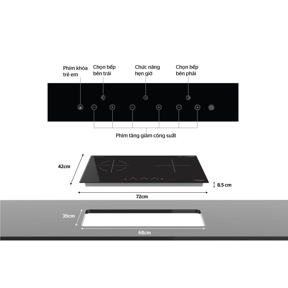 Bếp đôi điện từ hồng ngoại Sunhouse SHB EI01, bảo hành 3 năm tại nhà