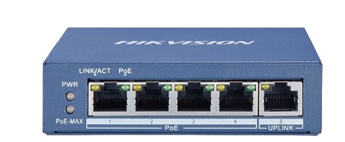 Switch POE GIGABIT 4 Cổng PoE 1000Mpbs Hikvision DS-3E0505P-E/M-HÀNG CHÍNH HÃNG