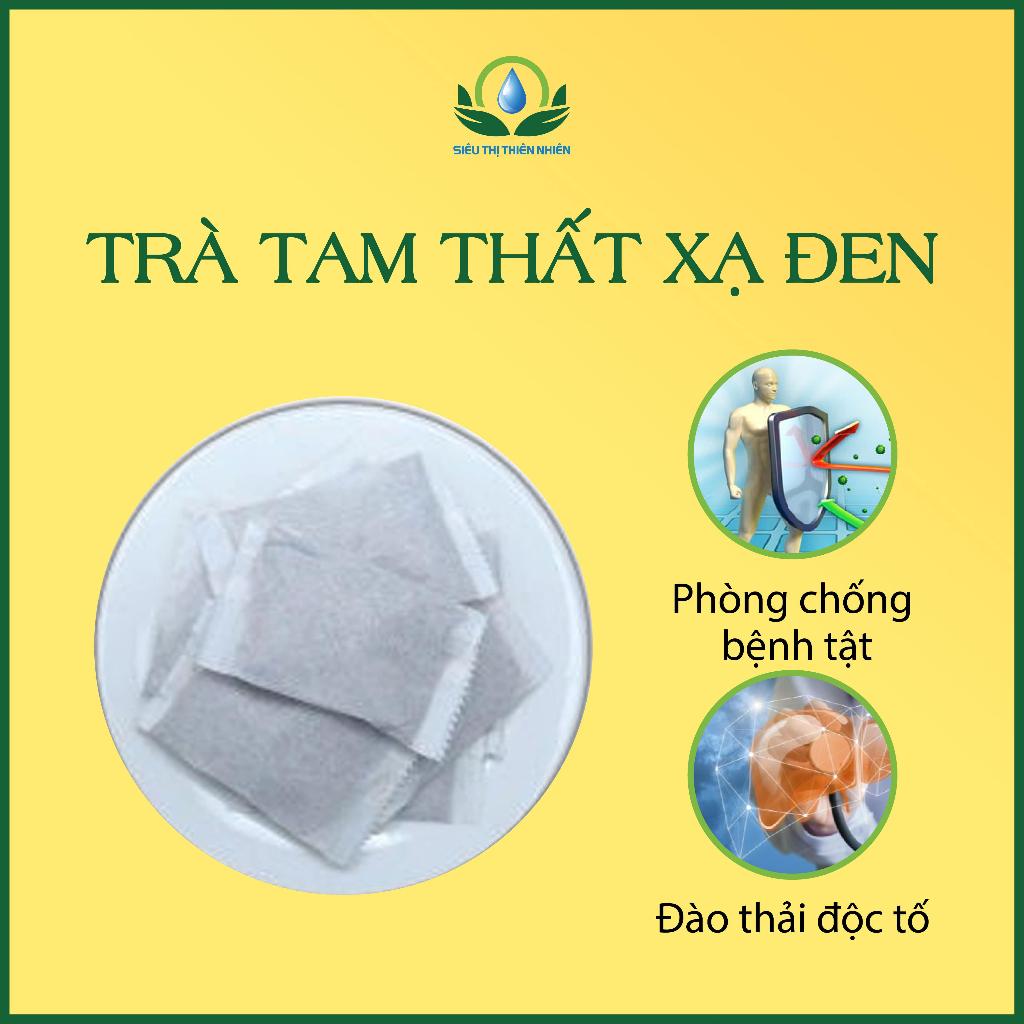 Trà Tam Thất Xạ Đen giúp phòng chống ung thư, nâng cao sức đề kháng, ngủ ngon Hộp 30 Túi Lọc Siêu Thị Thiên Nhiên