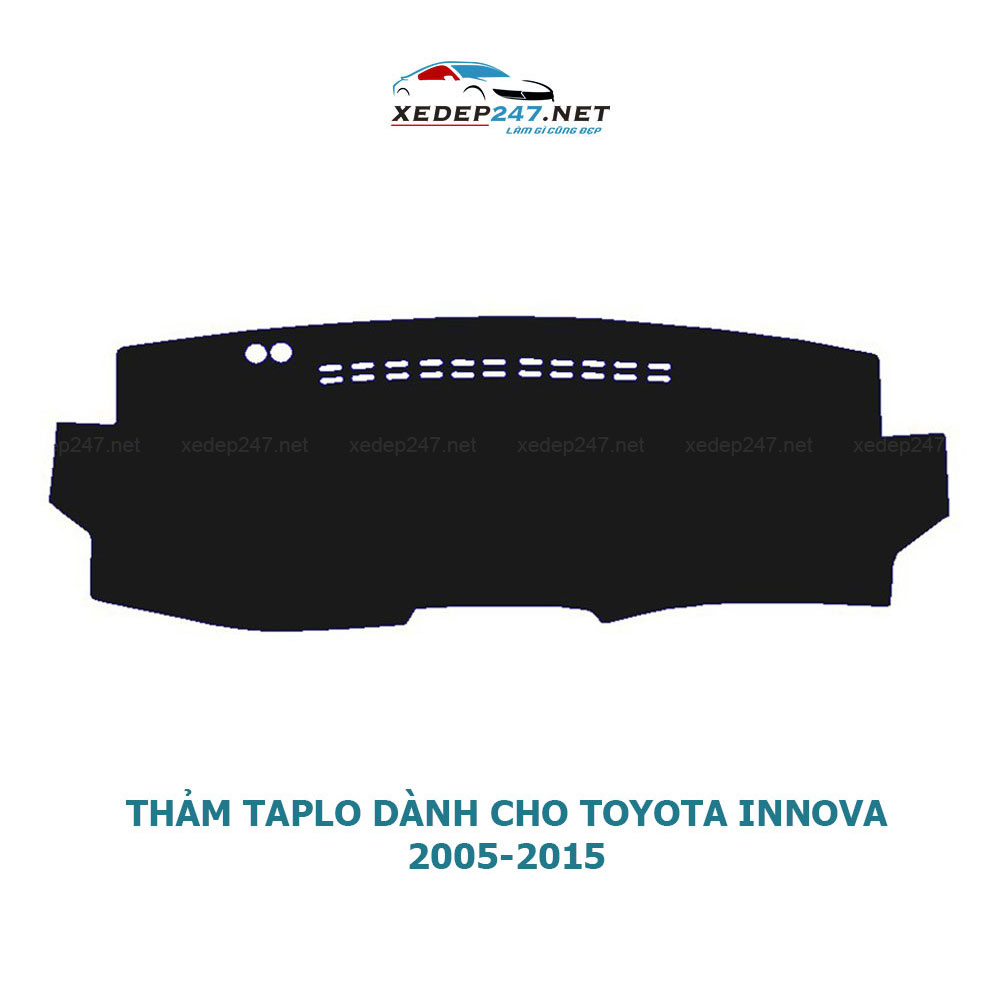 Thảm Taplo dành cho xe Toyota Innova 2005 đến 2020 chất liệu Nhung, da Carbon, da vân gỗ
