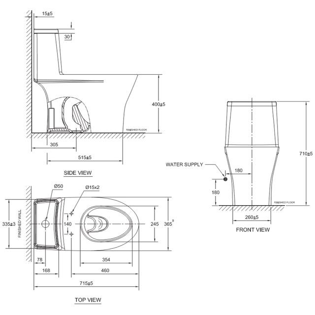 Bồn cầu 1 khối American Standard VF-2530