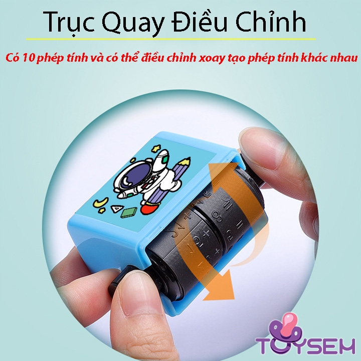 Con lăn phép tính cho bé tập đếm - Đồ chơi giáo dục phát triển trí não - Máy in phép tính tạo phép toán cộng trừ - Quà tặng sinh nhật cho bé