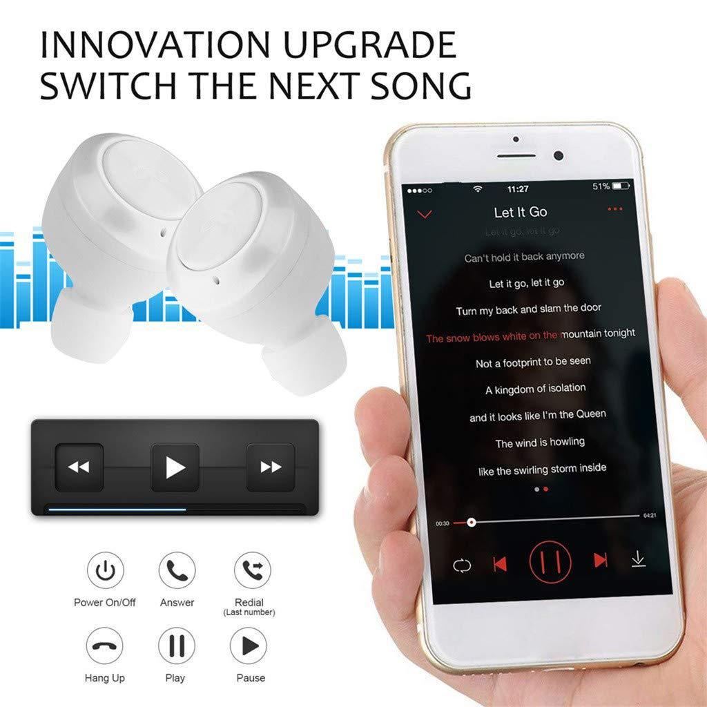 Handsfree Mini Bluetooth Headphones Wireless Earphones White