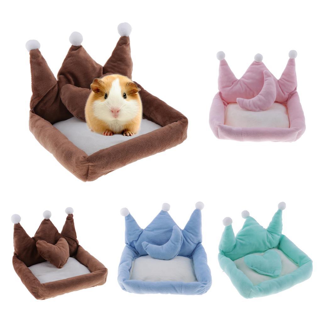 Cute Crown Shape Dog Sleeping Bed Cozy Winter Warm Cat Dog House Pink