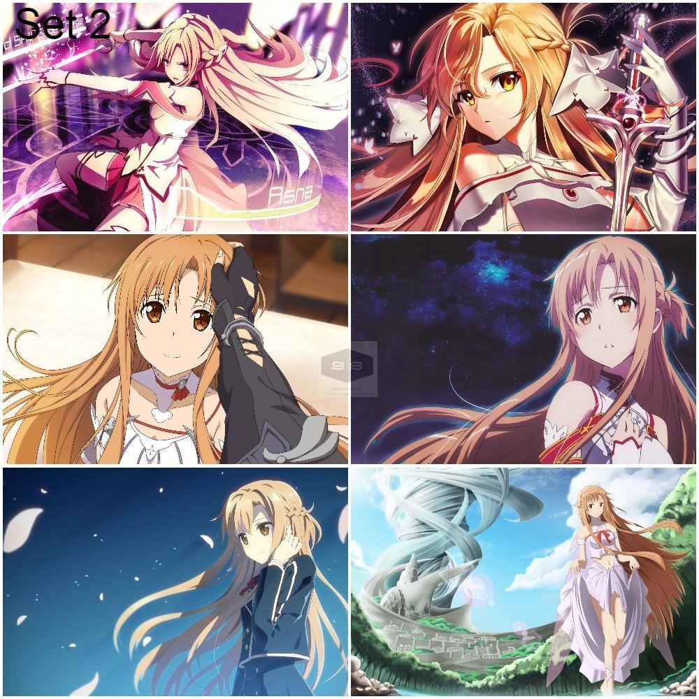 Bộ 6 Áp phích - Poster Anime Sword Art Online - Đao Kiếm Thần Vực - A3,A4,A5