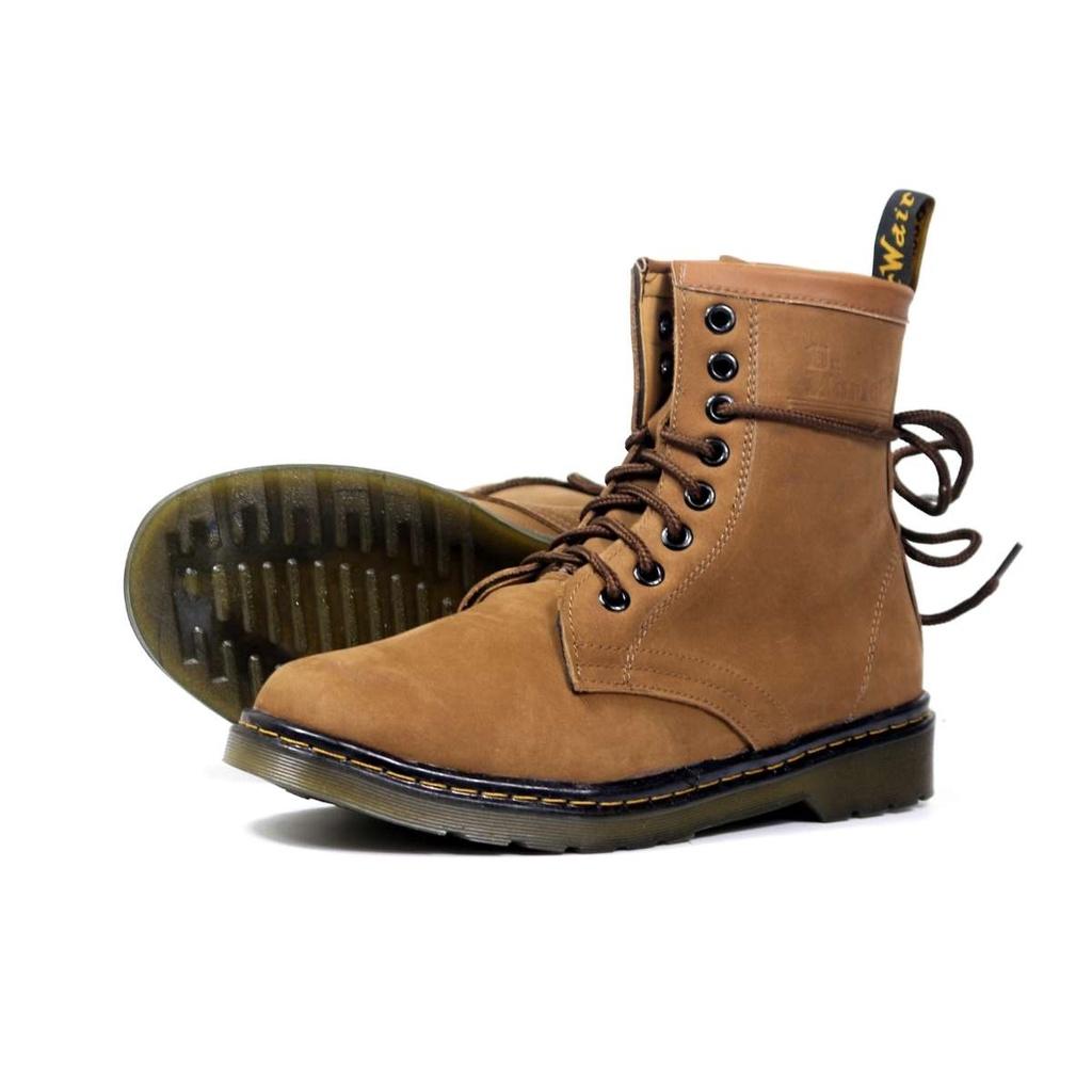 Giày Dr.1460 da bò Nubuck Nâu