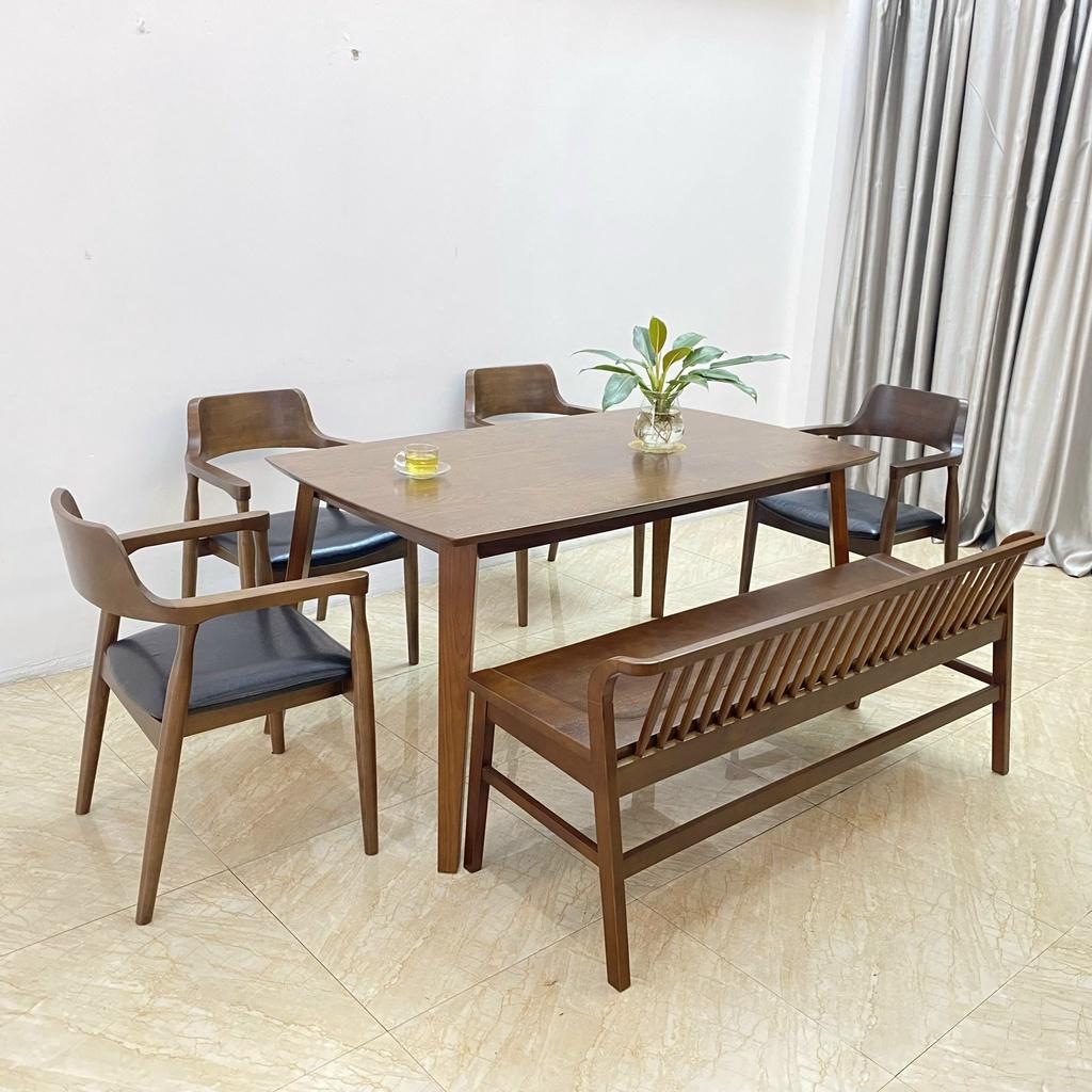 BỘ BÀN ĂN MARDAS 4 GHẾ 1 BENCH - MR4G1B
