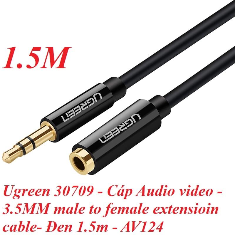 Ugreen UG30709AV124TK 1.5M màu Đen Cáp âm thanh 3.5mm nối dài - HÀNG CHÍNH HÃNG