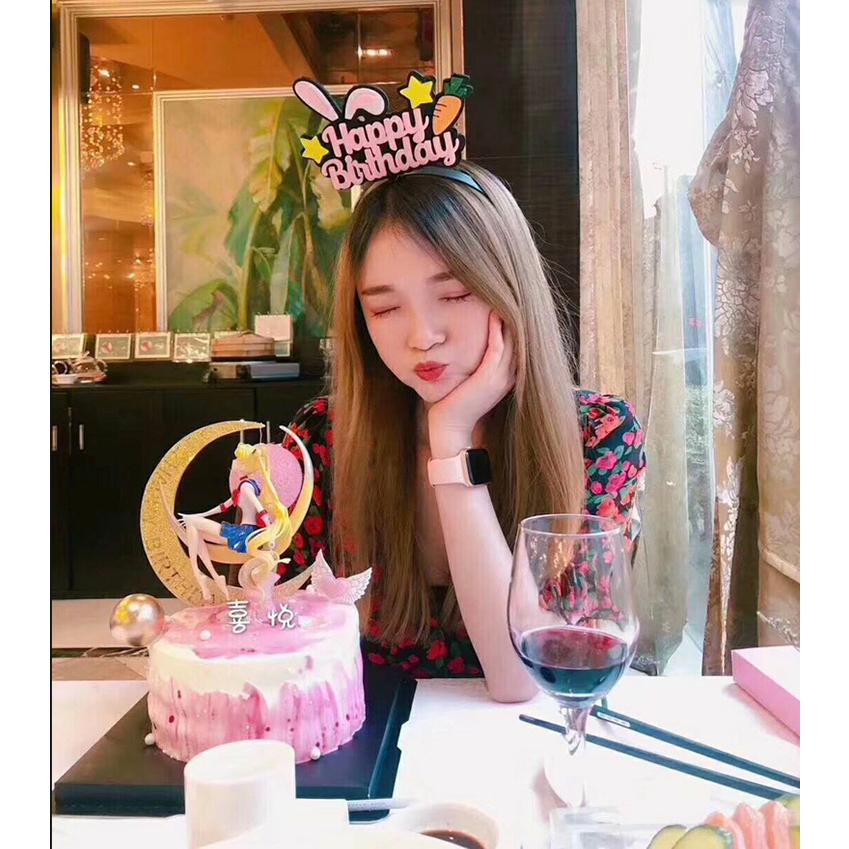 Băng Đô Cài Đầu Happy Birthday Có Đèn LED Phụ Kiện Chụp Hình Sinh Nhật Siêu Kute Cho Em Bé Người Lớn - PKSN03