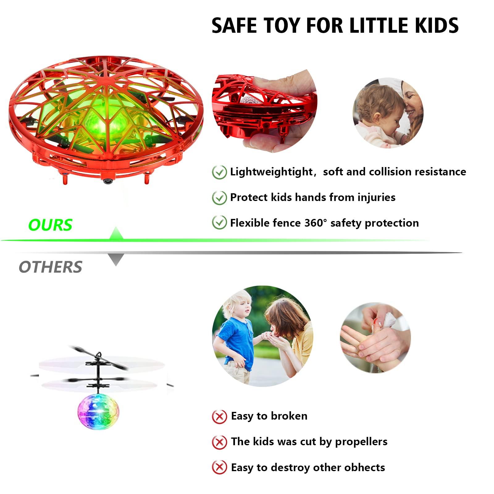 Máy bay không người lái Mini UFO, máy bay không người lái điều khiển bằng tay, Đèn LED hồng ngoại điều khiển bằng tay, đồ chơi chuyến bay có thể sạc lại cho trẻ em