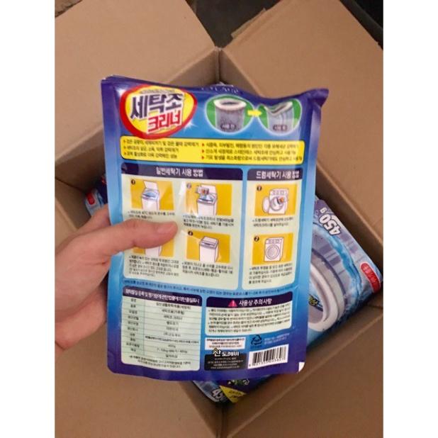 Vệ Sinh Máy Giặt, Bột Tẩy Lồng Máy Giặt Hàn Quốc Gói 450G - Siêu Tiện Dụng Dành Cho Máy Giặt