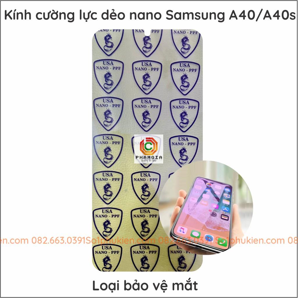 Dán cường lực cho Samsung A40 / A40S nano dẻo siêu bền siêu bảo vệ