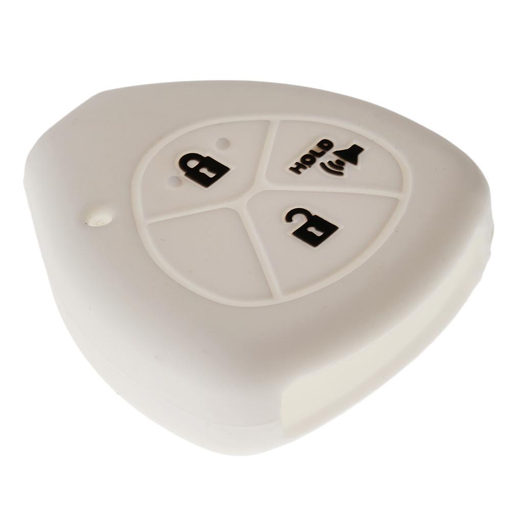 2 Pieces White Car Key Case Shell Protector Silicone for