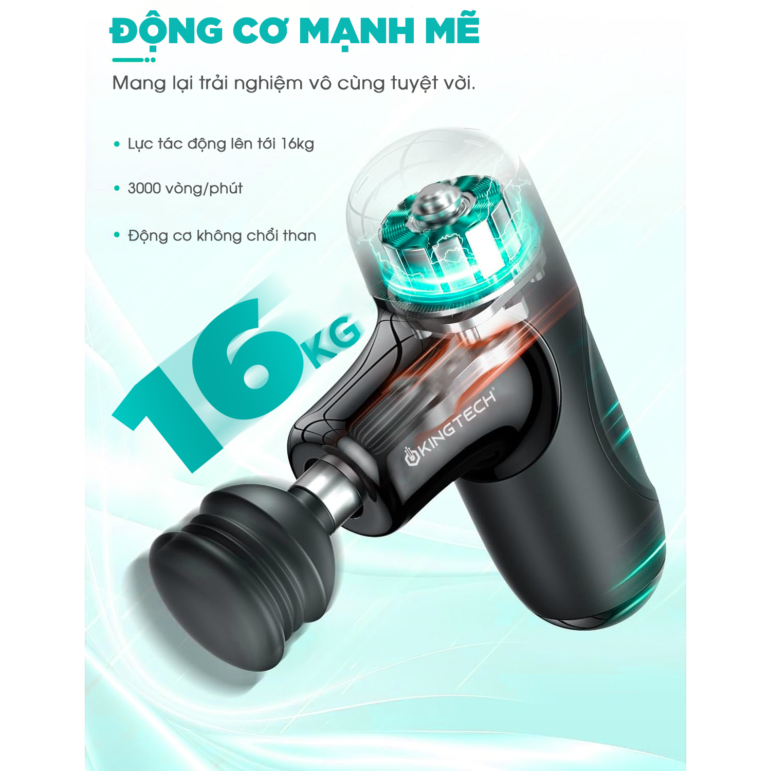 Máy massage Mini Cao Cấp KingTech A1 - Máy Mát Xa Cầm Tay Dùng Động Cơ Không Chổi Than - Hỗ Trợ Mát Xa Chuyên Sâu, Thư Giãn, Giảm Đau, Phục Hồi Cơ Bắp - Quà Tặng Nam Nữ, Sếp, Doanh Nghiệp