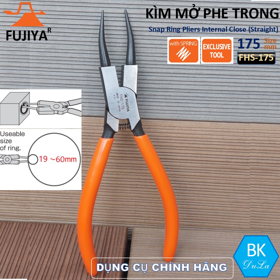 Kìm mở phe- Kềm mở phanh trong 175mm Fujiya FHS-175