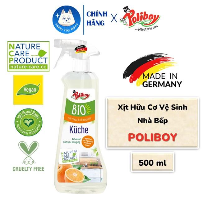 Xịt Tẩy Mỡ Nhà Bếp Hữu Cơ POLIBOY Làm Sạch Hút Mùi, Bề Mặt Bếp 500ml