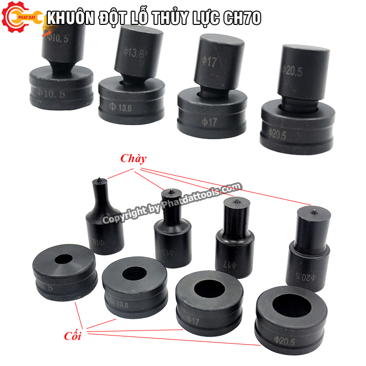 Khuôn đột lỗ cho máy đột lỗ thủy lực CH 70