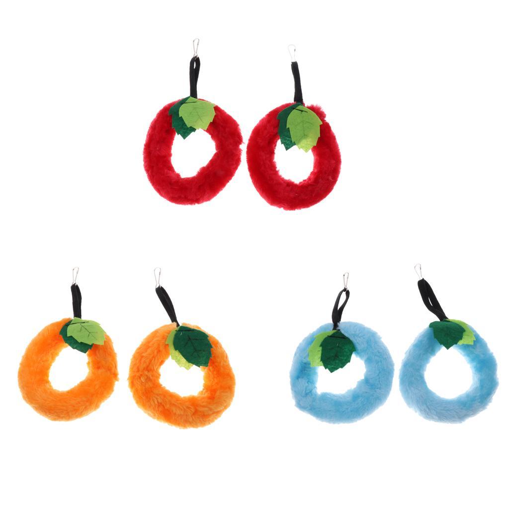 2x Pet Hamster Ring Swing Hammock Play Toy Small Animal Cage Hanging