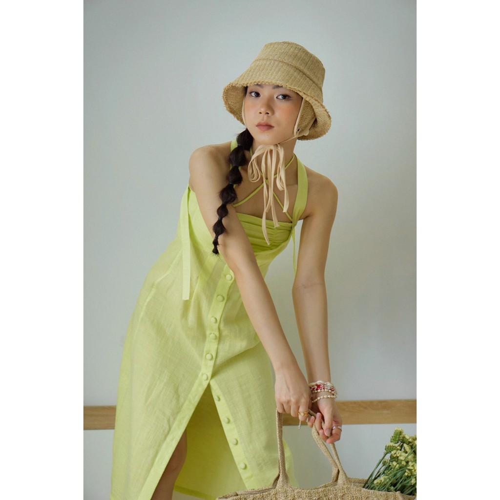 Set váy áo Avocado double chất linen