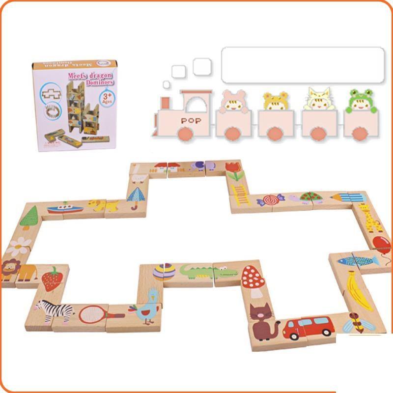 Đồ chơi Domino gỗ xếp hình 28 miếng cho bé giải trí, sáng tạo