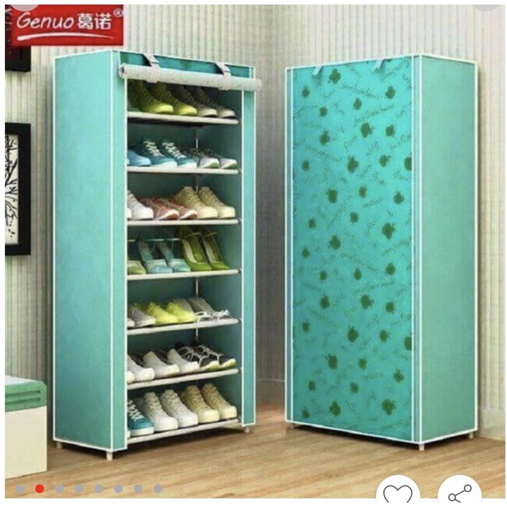Tủ giày 8 tầng 7 ngăn hoa văn cao cấp