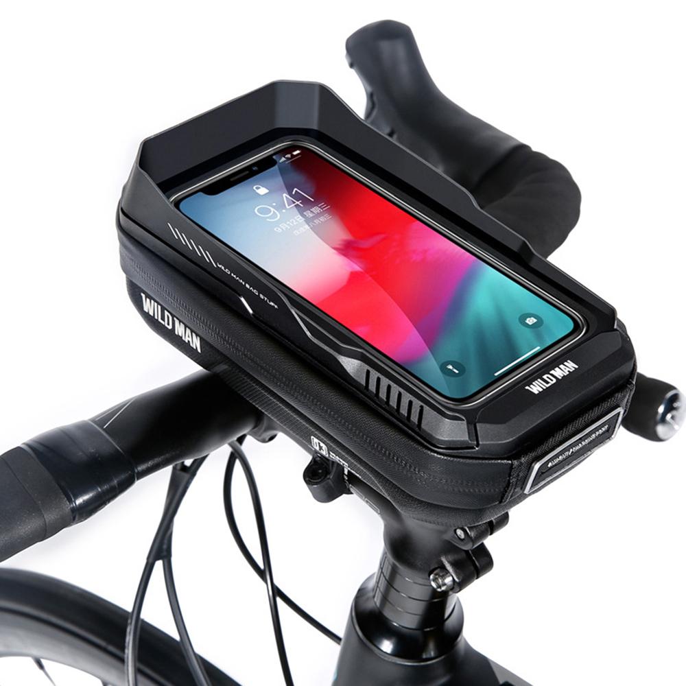 Túi tay lái WILD MAN đỡ điện thoại Màn hình cảm ứng cho Xe đạp không thấm nước dung tích lớn