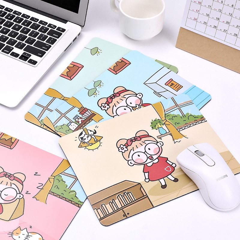 Miếng Lót Chuột Máy Tính Họa Tiết Dễ Thương Tươi Tắn Hàng Chính Hãng (Giao Mẫu Ngẫu Nhiên)