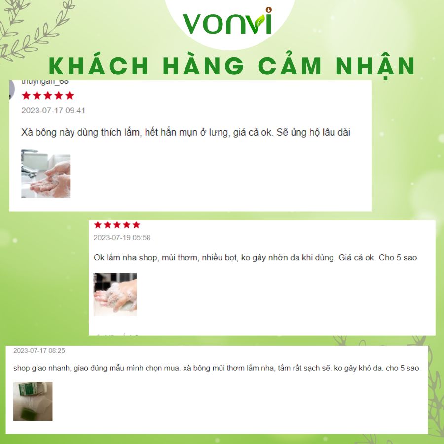 Xà Bông Thảo Dược Mướp Đắng VONVI Xà Phòng Thảo Dược Khổ Qua Giảm Mụn Lưng Làm Sạch Cơ Thể Dưỡng Da Hương Sả 100g