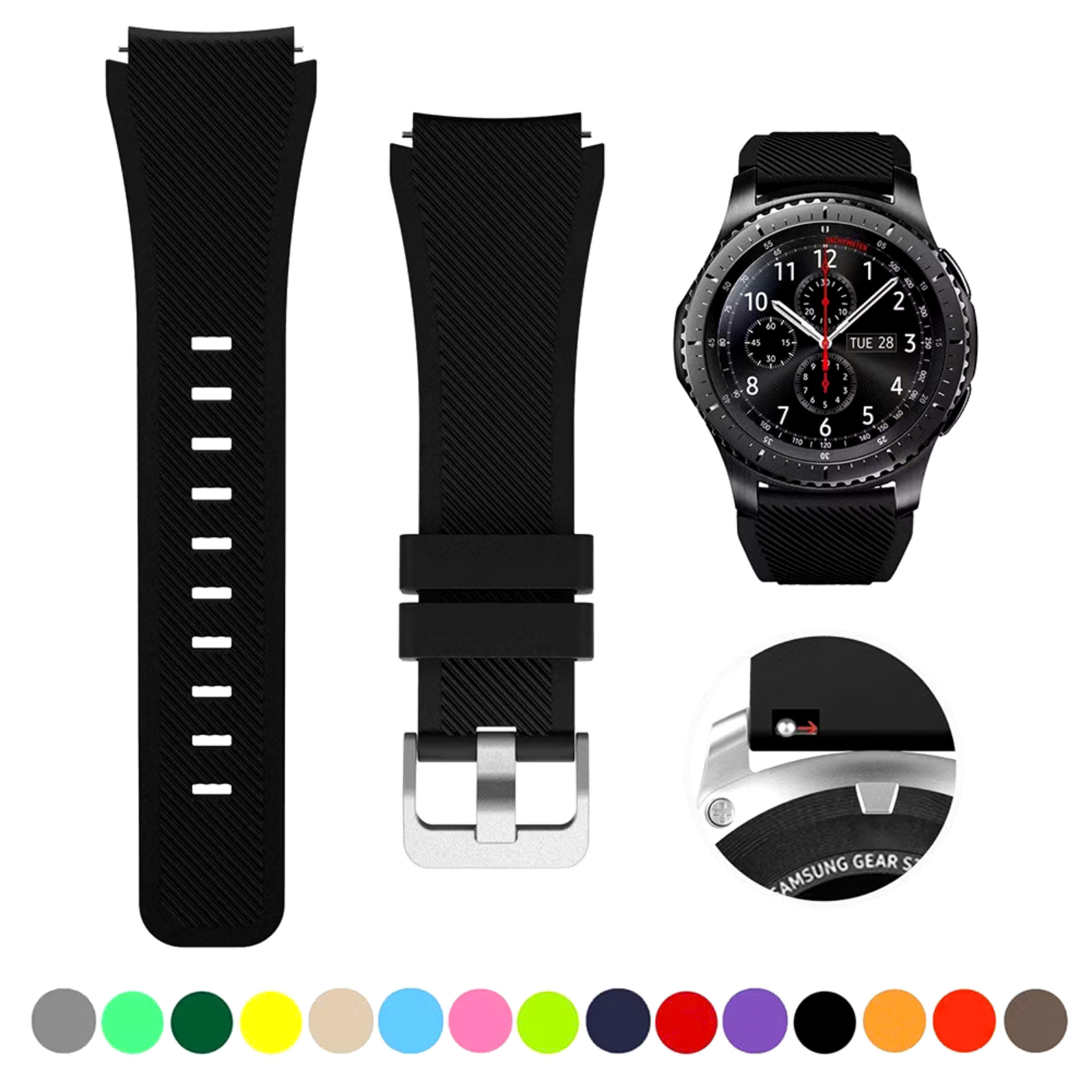 Dây Đeo Thay Thế 22mm Cho Đồng Hồ Samsung Galaxy Active Watch 2 40mm / 44mm / Galaxy Watch 42mm Gear S2 Classic Phụ Kiện, hàng nhập khẩu