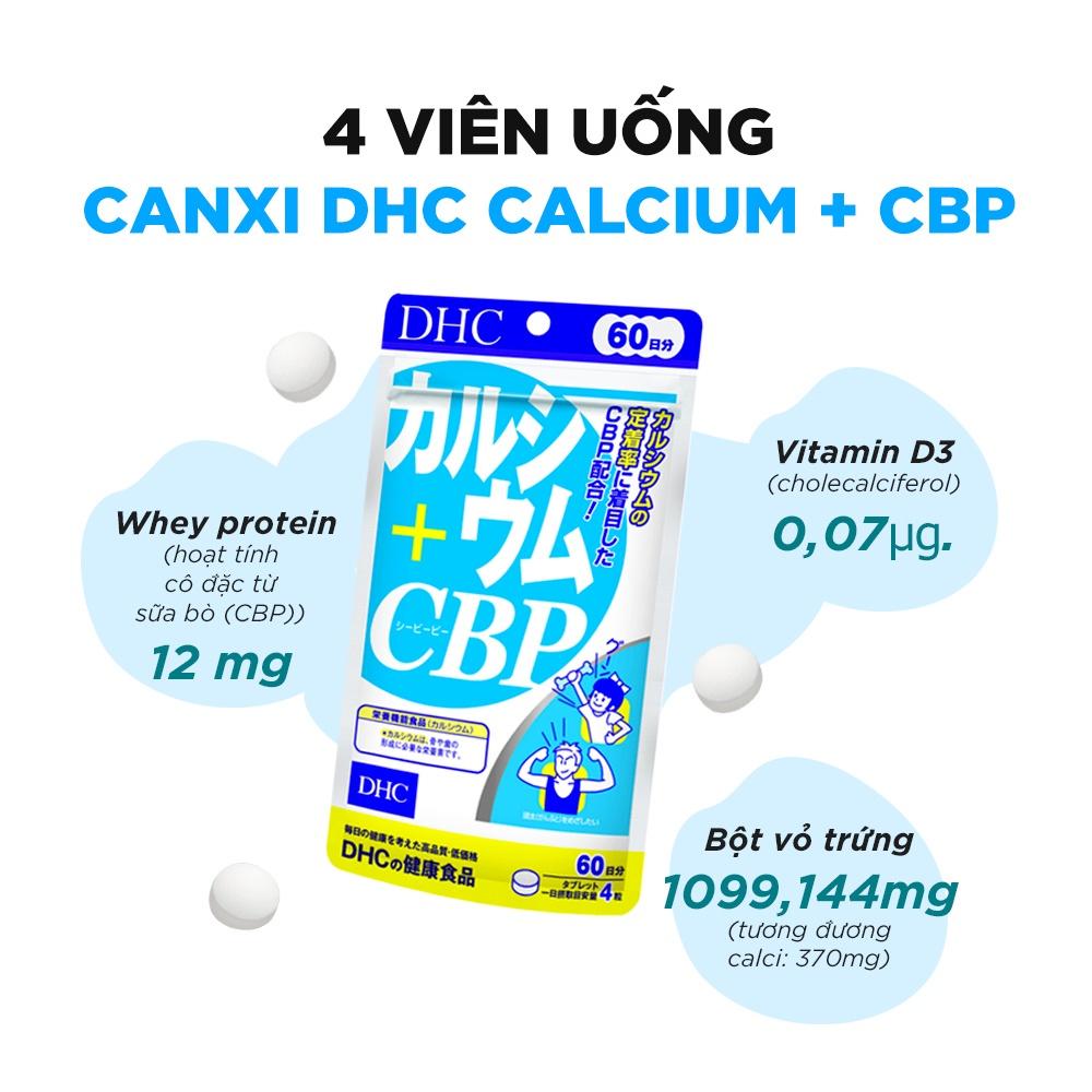 Viên uống Bổ sung Canxi DHC Calcium + CBP 90 Ngày (360v/gói)