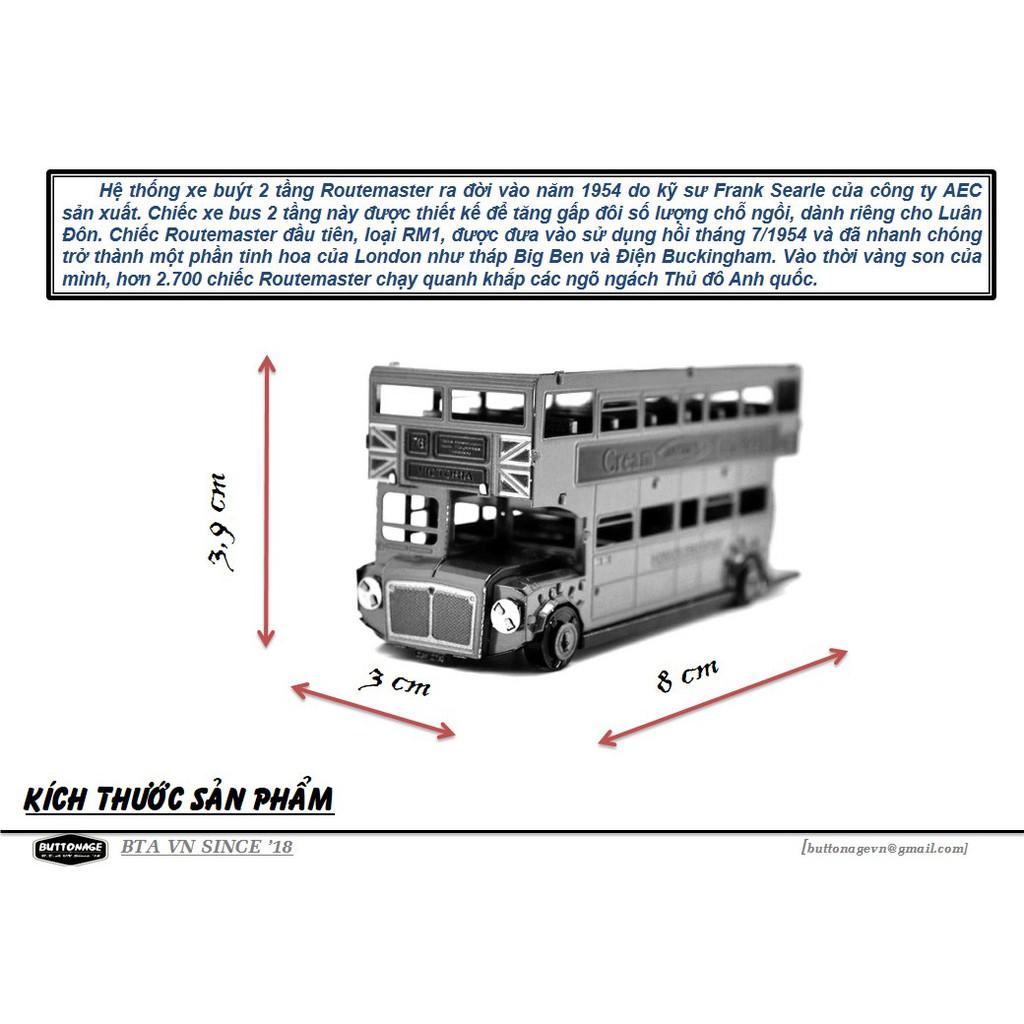 Mô Hình Lắp Ráp 3d Xe Bus 2 tầng - Luân Đôn