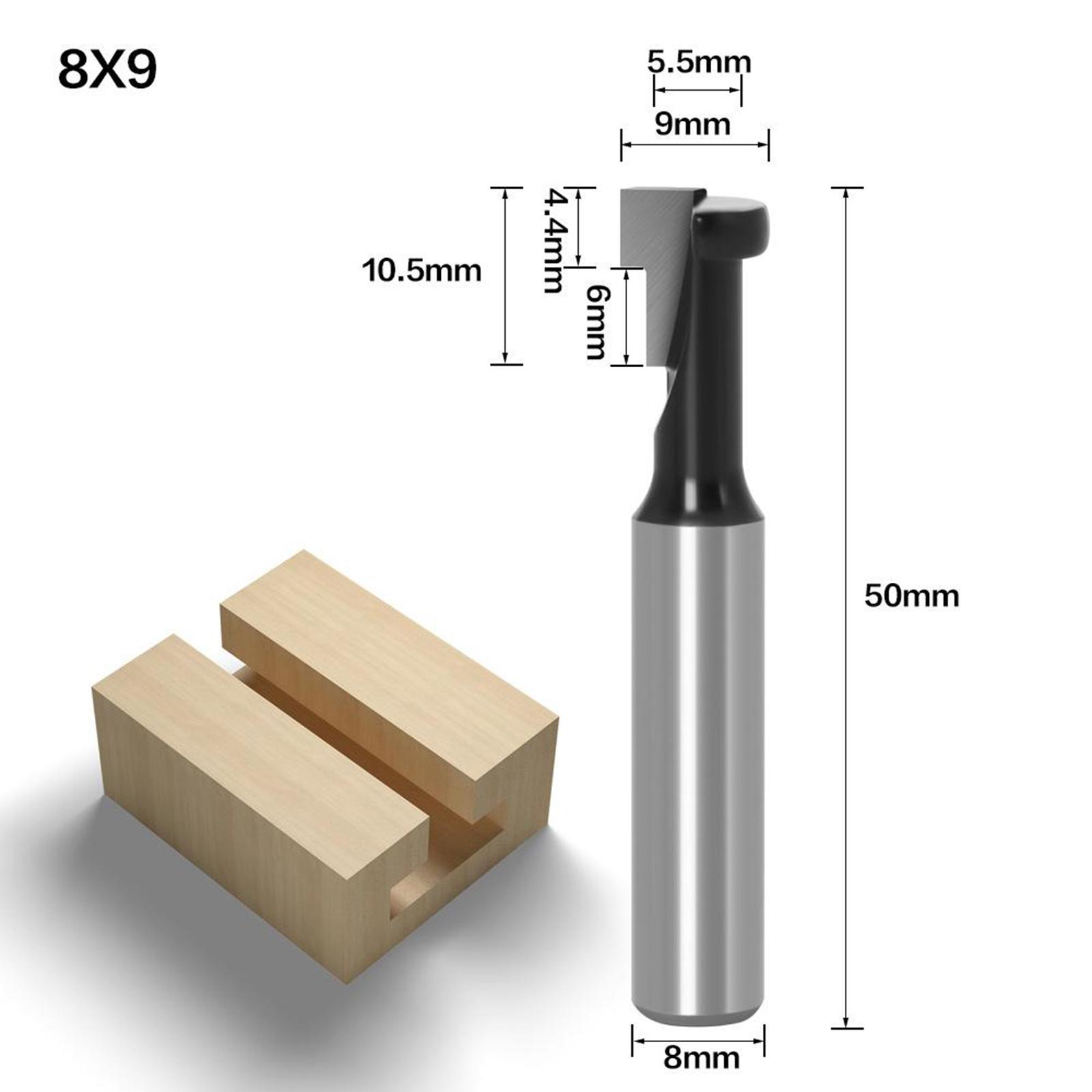 3/8 1/2" Straight T Slot Router Bit & T-Track Slotting Cutter Tool