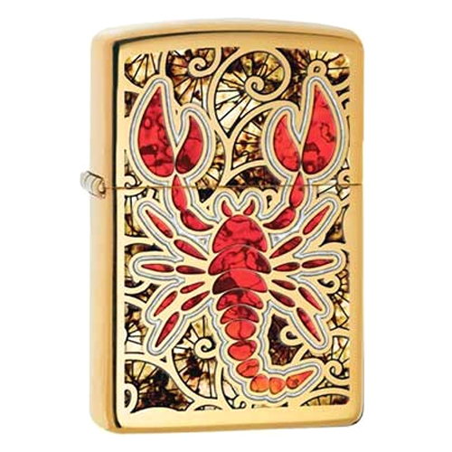 Bật Lửa Zippo 29096 - Scorpion Shell Polished Brass