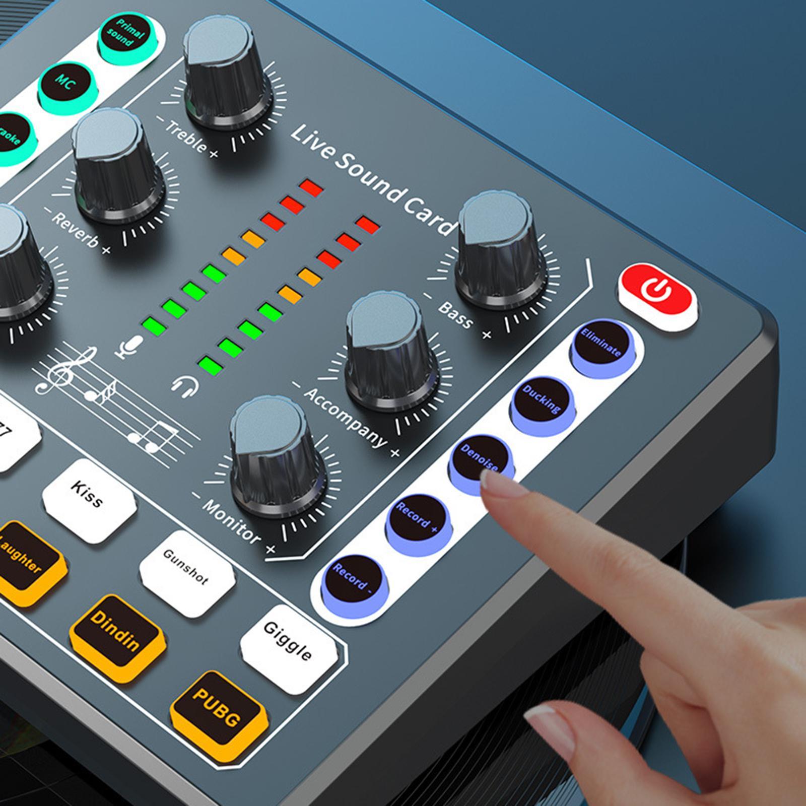 Professional sound Card 12 Sound Effects Low Noise for Karaoke Gaming