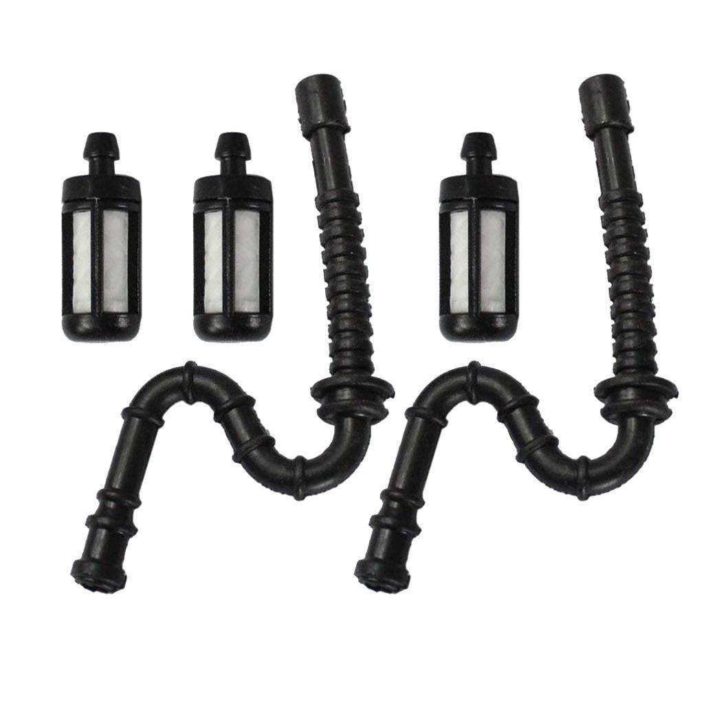 Fuel Line Hose Tube with 3 Filter and Exhaust Muffler for STIHL Chainsaw