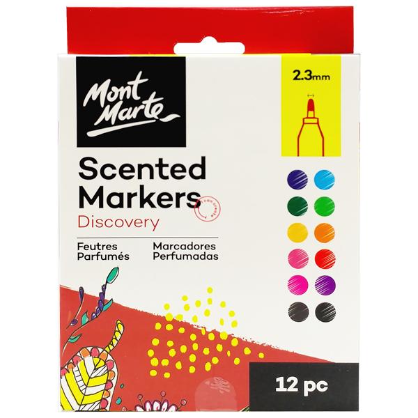 Hộp 12 Bút Lông Màu Thơm Scented Markers 2.3 mm - Mont Marte MMPM0014-V03