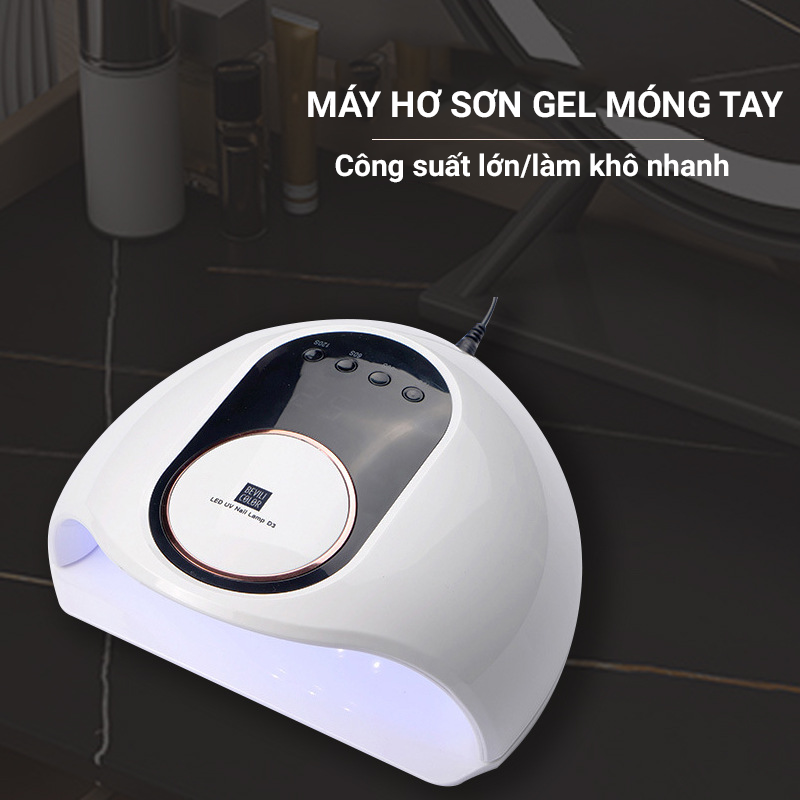 Máy Hơ Gel BELIVI D3 130W, Đèn Hơ Gel Hơ Nail Sấy Khô Sơn Móng Tay UV/LED 48 Bóng- Bảo Hành 12 Tháng