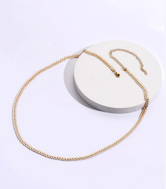 Thắt lưng xích lá bản nhỏ fashion nam nữ unisex cá tính siêu tôn dáng