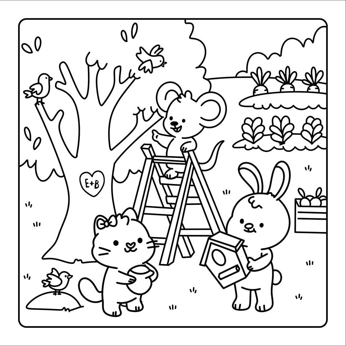 Sách Happy Days - Deluxe Cosy Colouring Folder - Cool Cuties