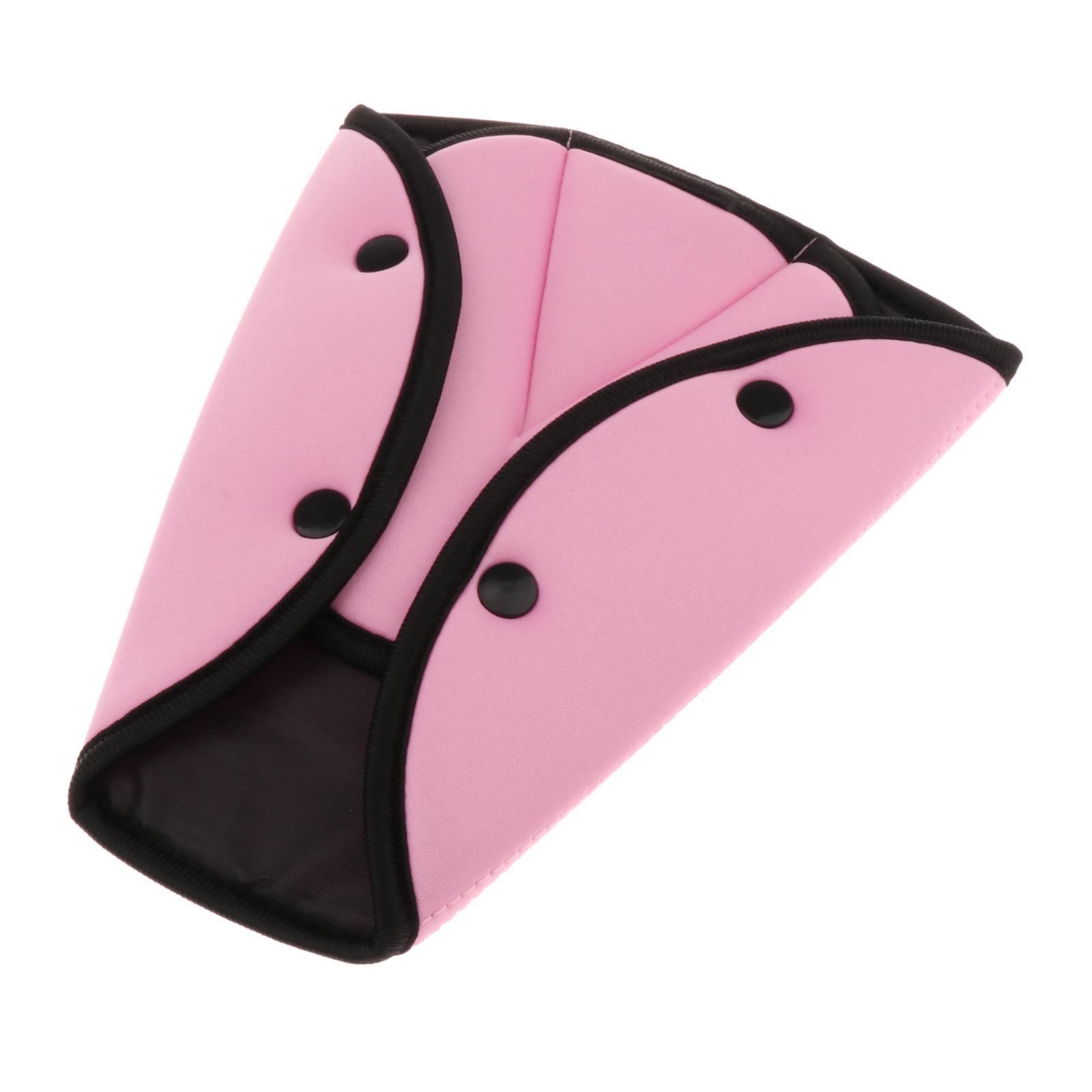 10X Kids Car  Seatbelt Adjuster Universal Seat Belt Triangle Holder  Pink
