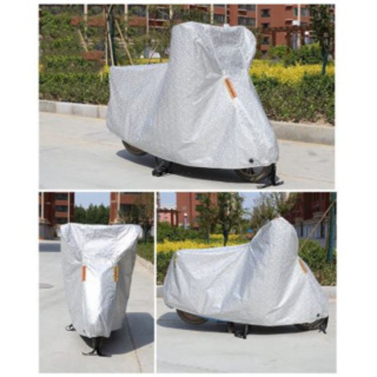 Bạt phủ xe máy chống mưa nắng, bụi bẩn, chống xước, chống thấm tuyệt đối chất liệu tráng nhôm cao cấp