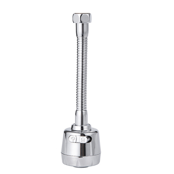 Vòi Rửa Chén Tăng Áp Inox 2 Chế Độ Nước Xoay 360 Độ (Tặng 1 Móc Khóa Dây Da Pu Đính Đá Lấp Lánh Màu Ngẫu Nhiên)